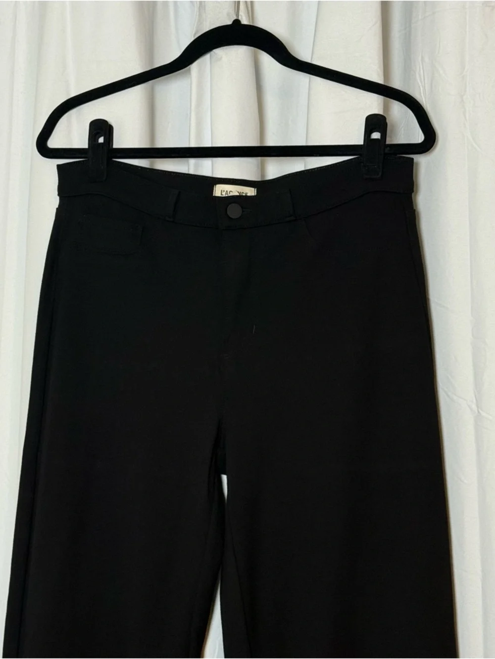 L’Agence Clayton High Rise Wide Leg Ponte Pants Black Size 30 - Picture 4 of 13